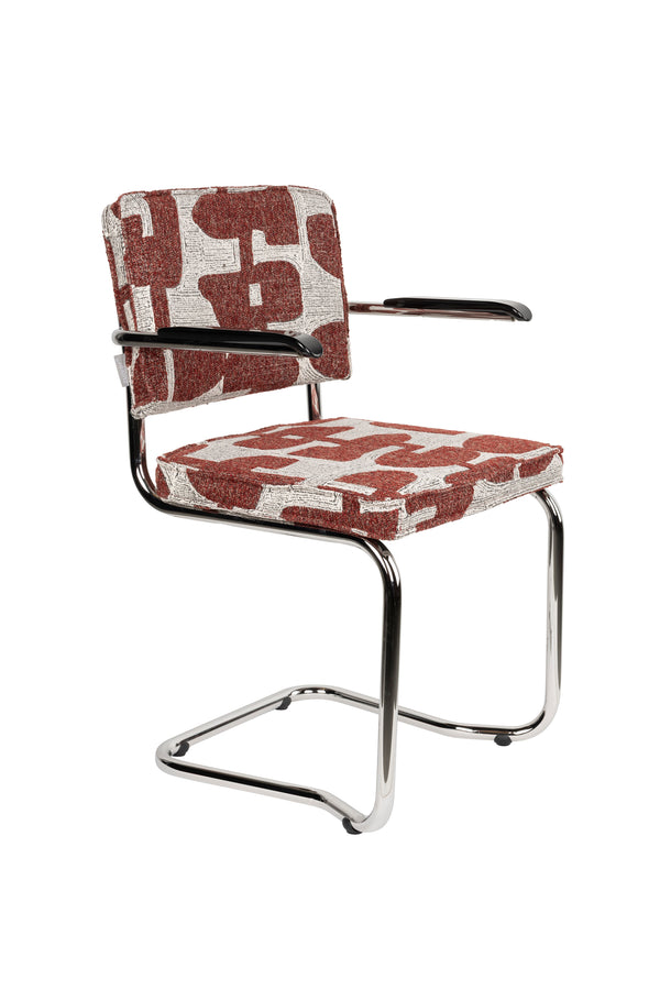 Fauteuil Ridge Kink Deco Symbolen Rood (set van 2)