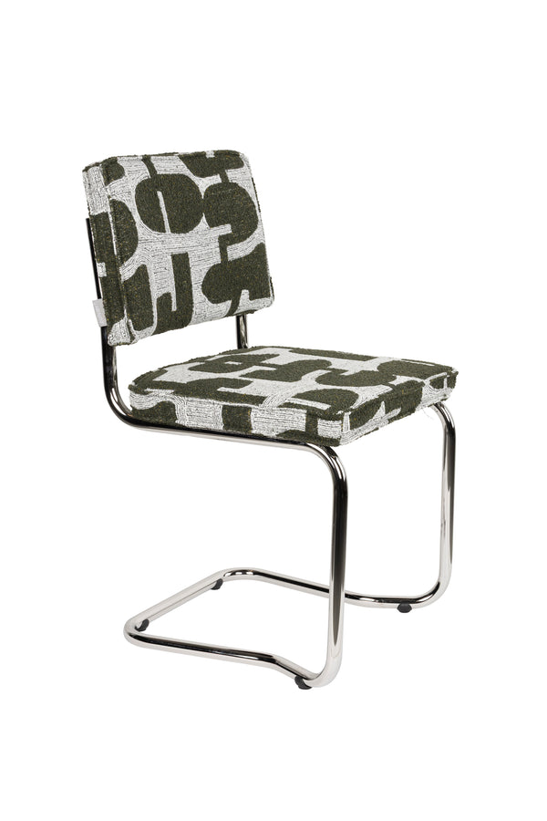 Stoel Ridge Kink Deco Symbolen Groen (set van 2)