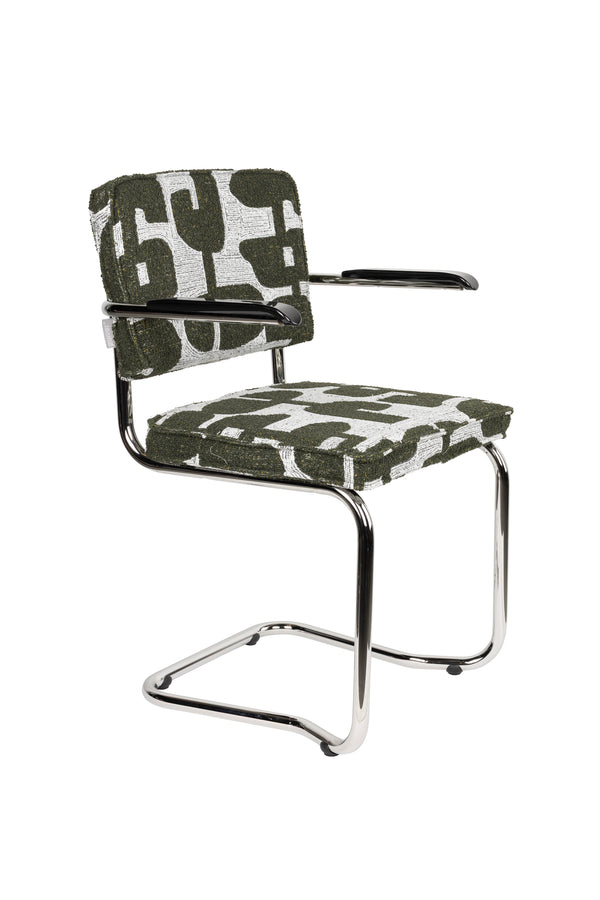 Fauteuil Ridge Kink Deco Symbolen Groen (set van 2)