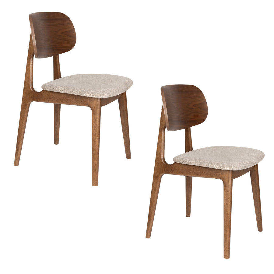 Stoel Marais Hout/Beige (set van 2)