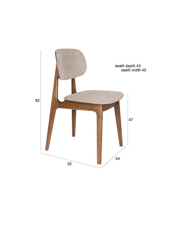 Stoel Marais Beige (set van 2)