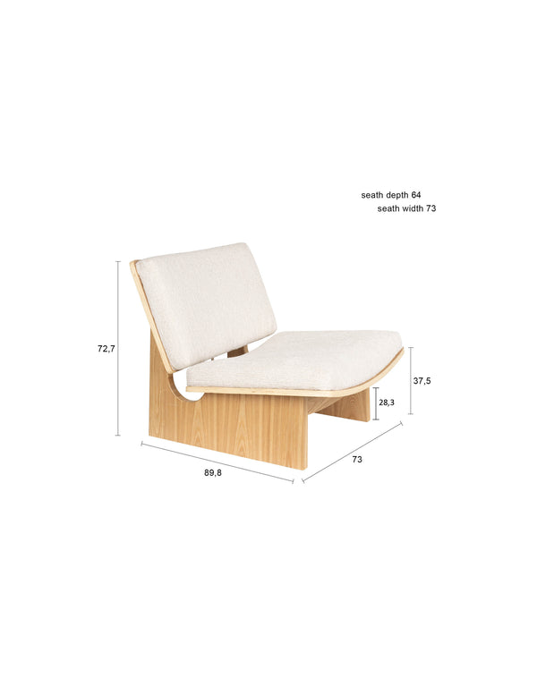 Loungestoel Volana Beige