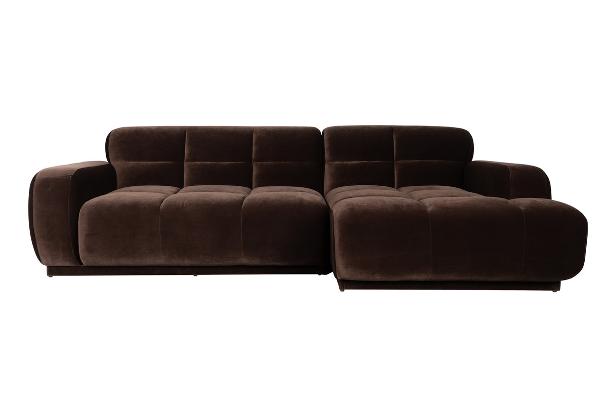 Bank Hazel Rechts Chaise Longue Bruin