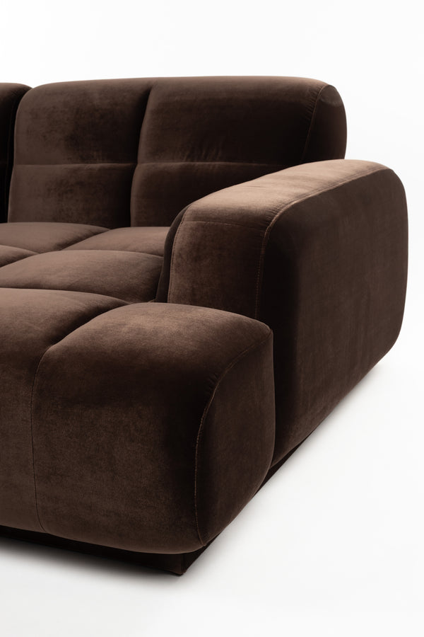 Bank Hazel Rechts Chaise Longue Bruin
