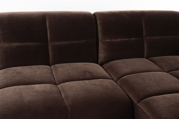 Bank Hazel Rechts Chaise Longue Bruin