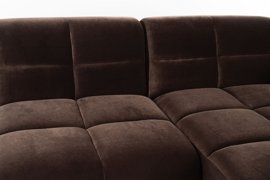 Bank Hazel Rechts Chaise Longue Bruin