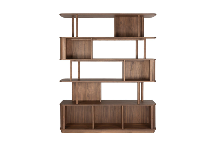 Boekenkast Barbier Notenhout