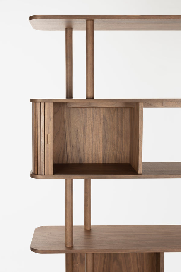 Boekenkast Barbier Notenhout