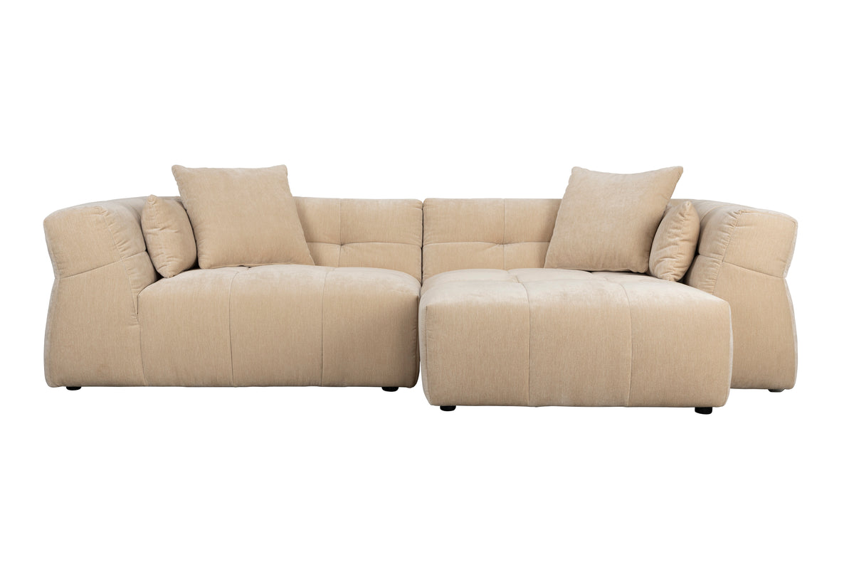 Bank Hodge Rechts Chaise Longue Beige