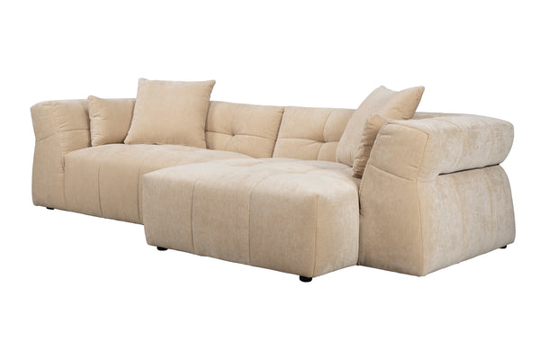 Bank Hodge Rechts Chaise Longue Beige