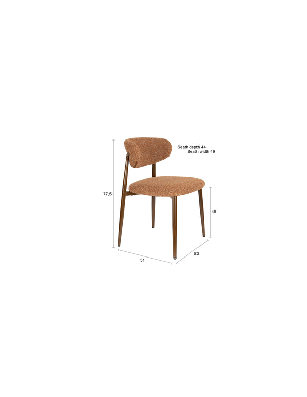 Stoel Noor Terracotta (set of 2)