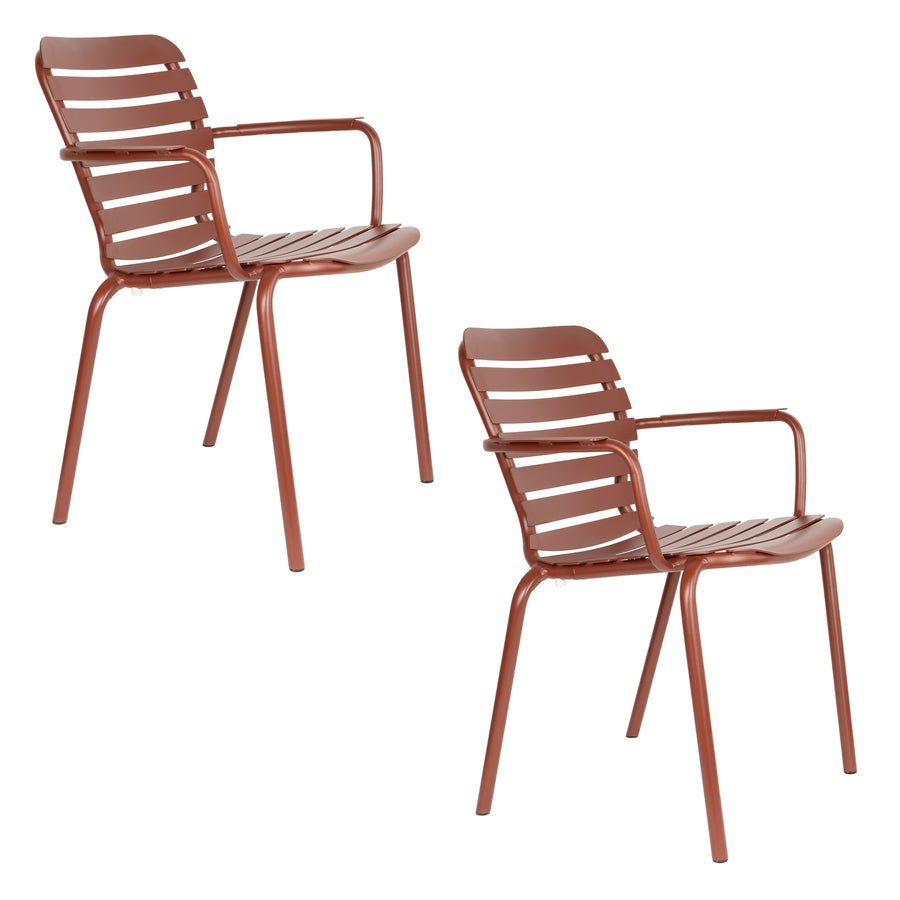 Tuinfauteuil Vondel Rood (set van 2)