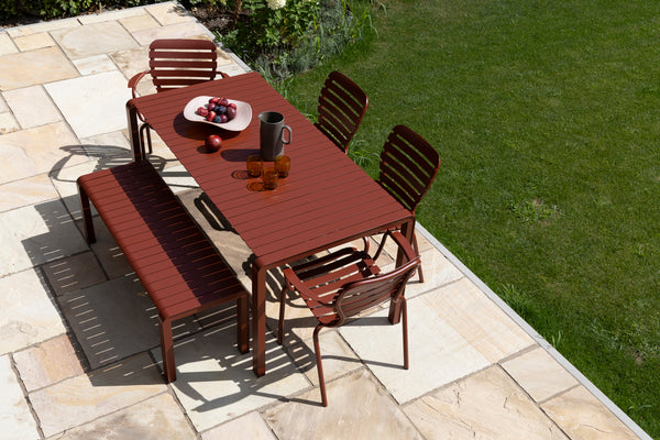 Tuintafel Vondel 214x97 Rood