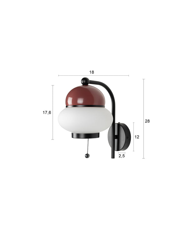 Wandlamp Bumble Rood