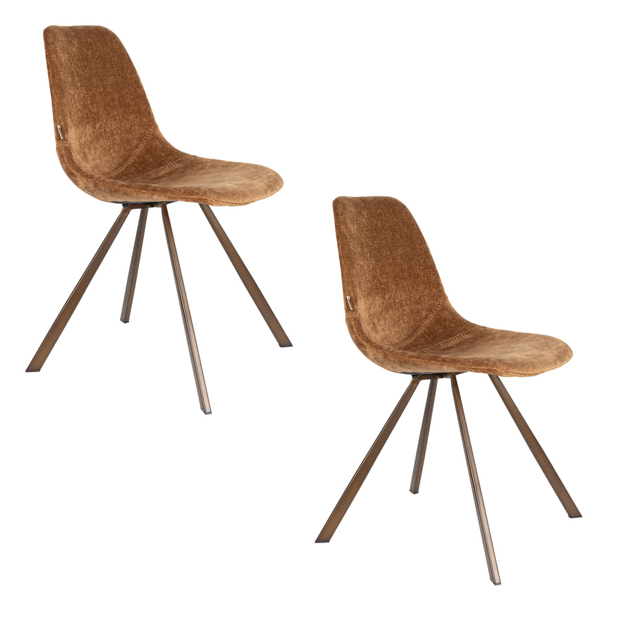 Stoel Franky Cognac (set van 2)