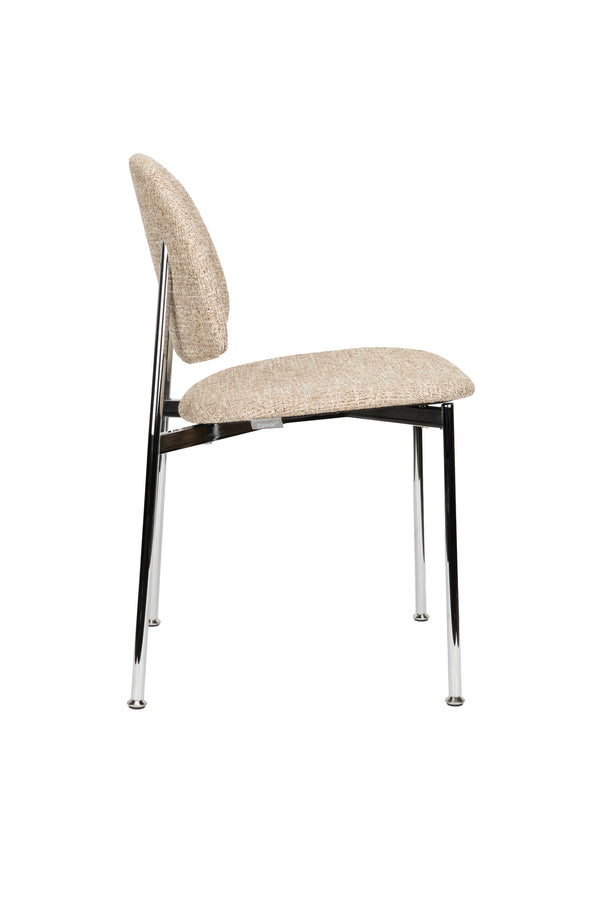 Stoel Sunrise Zilver/Beige (set van 2)