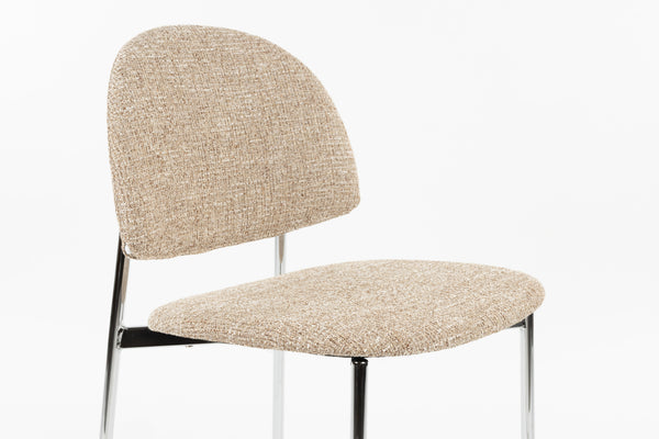 Stoel Sunrise Zilver/Beige (set van 2)