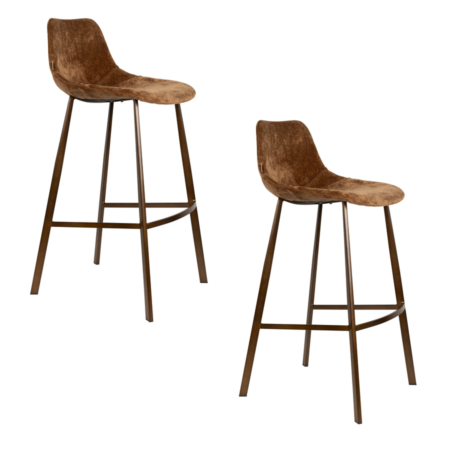 Barkruk Franky Cognac (set van 2)