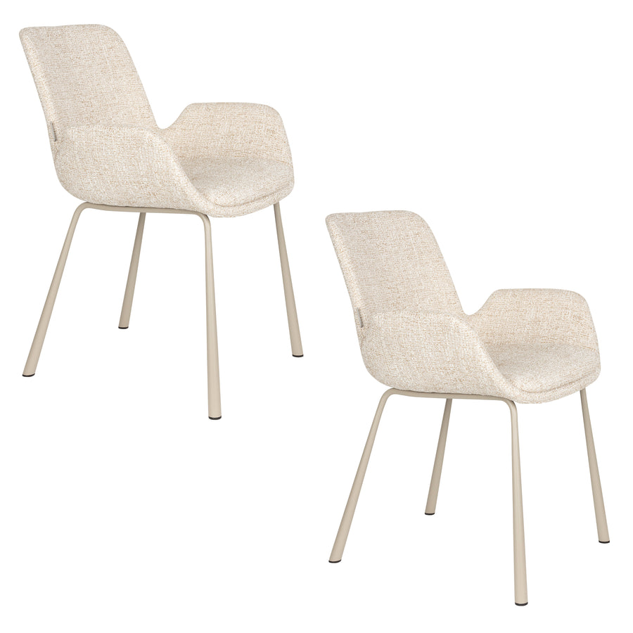 Fauteuil Brit Beige (set van 2)