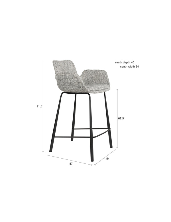 Counterkruk Brit Grijs (set van 2)