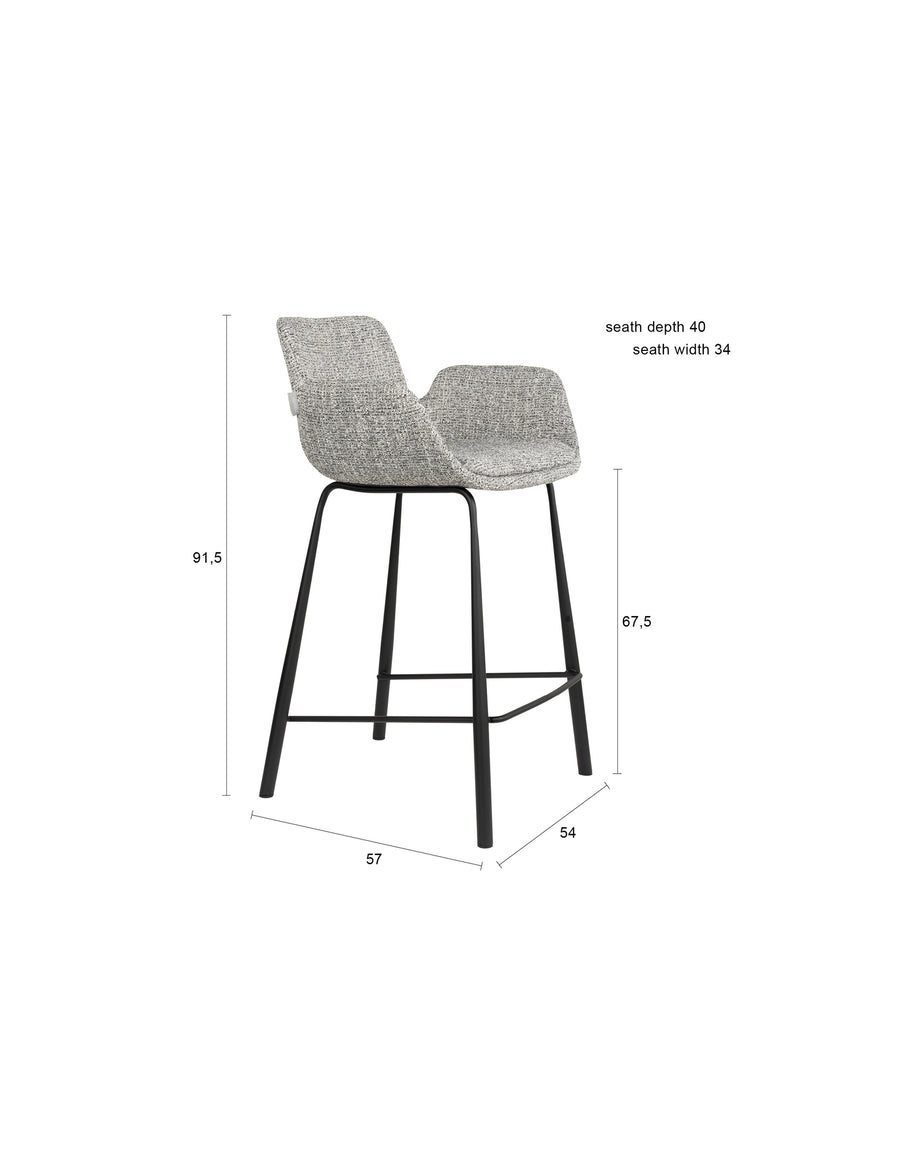 Counterkruk Brit Grijs (set van 2)