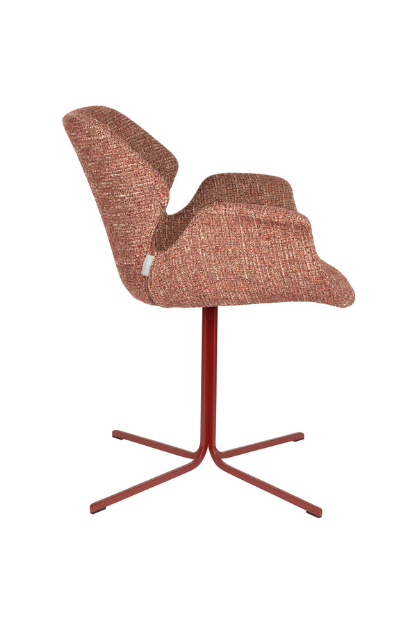 Fauteuil Nikki Rood (set van 2)
