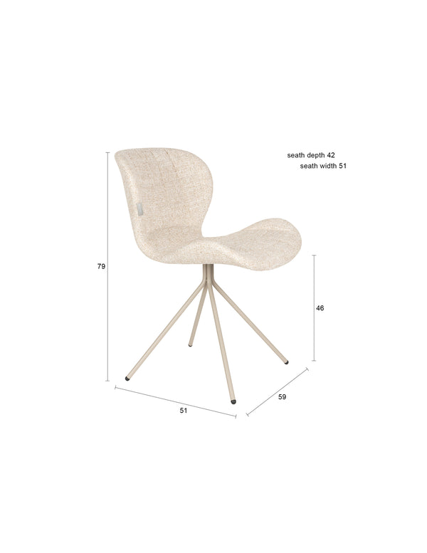 Stoel Omg Beige (set van 2)