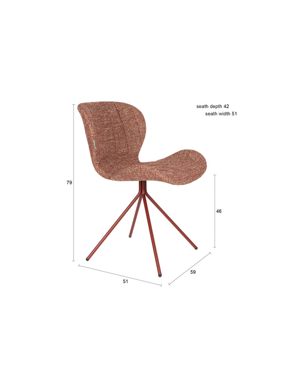 Stoel Omg Rood (set van 2)