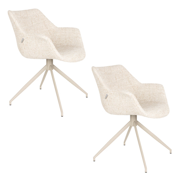Fauteuil Doulton Beige (set van 2)