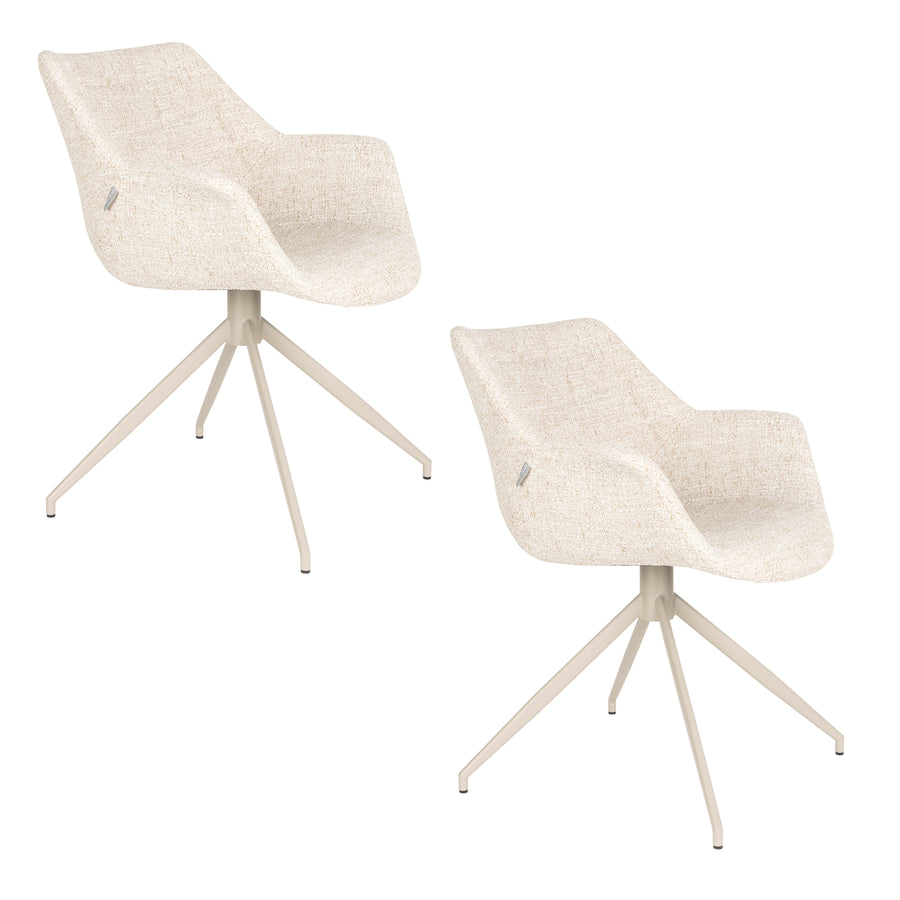 Fauteuil Doulton Beige (set van 2)