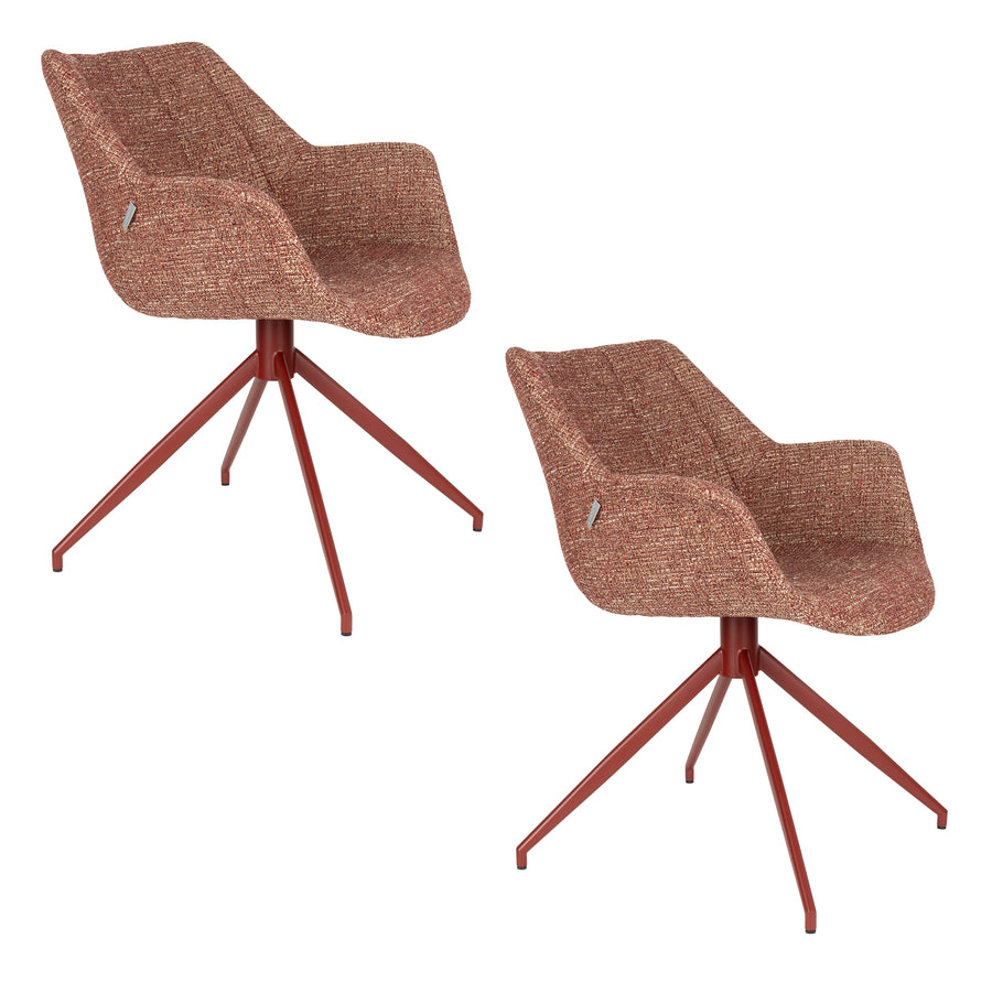 Fauteuil Doulton Rood (set van 2)