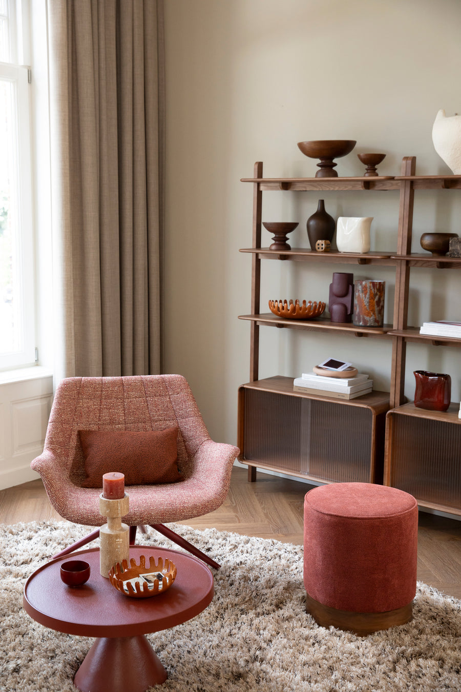 Loungestoel Doulton Rood