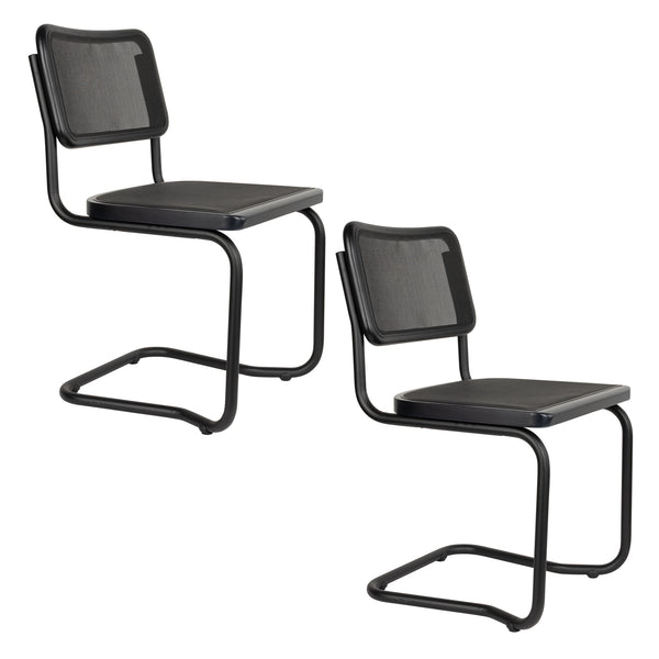 Stoel Carree Zwart (set van 2)