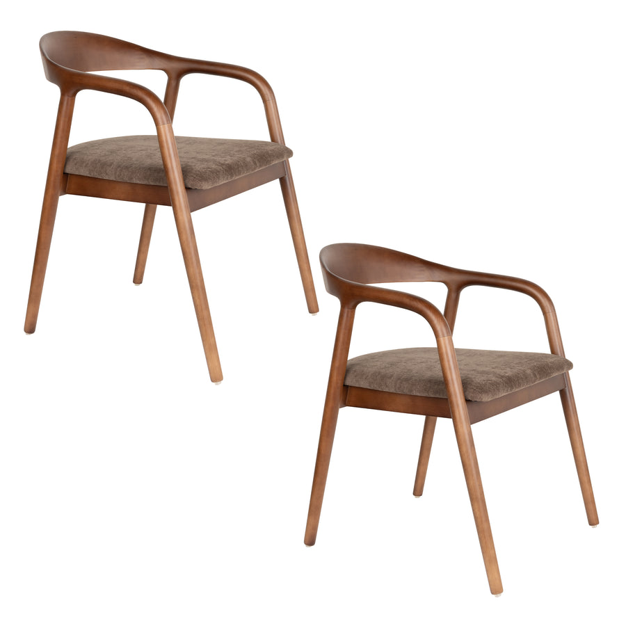 Stoel Melody Bruin (set of 2)