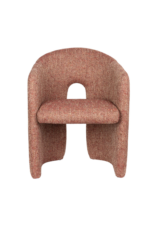 Contour eetkamerstoel armleuning terracotta rood (set of 2)