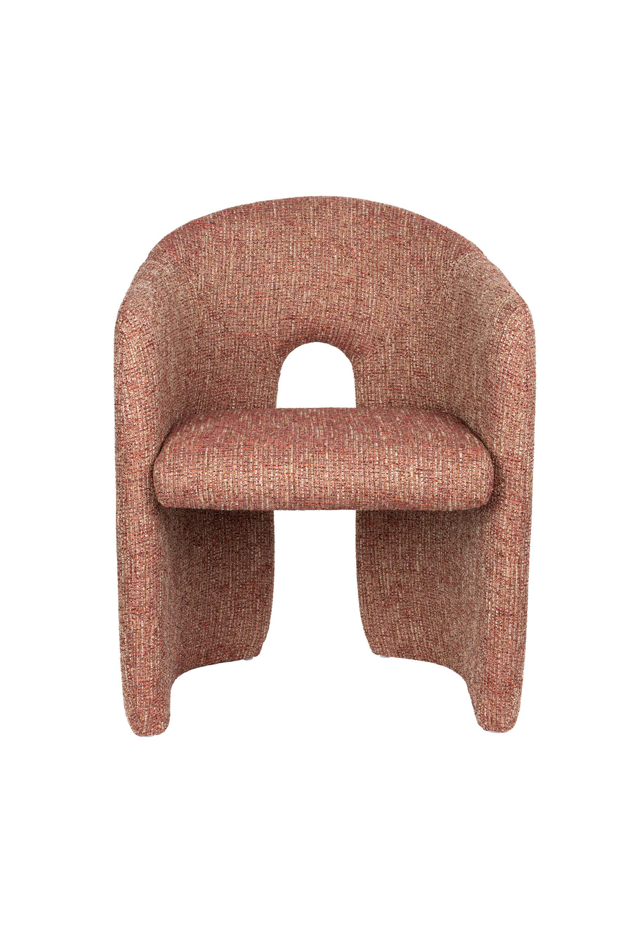 Contour eetkamerstoel armleuning terracotta rood (set of 2)