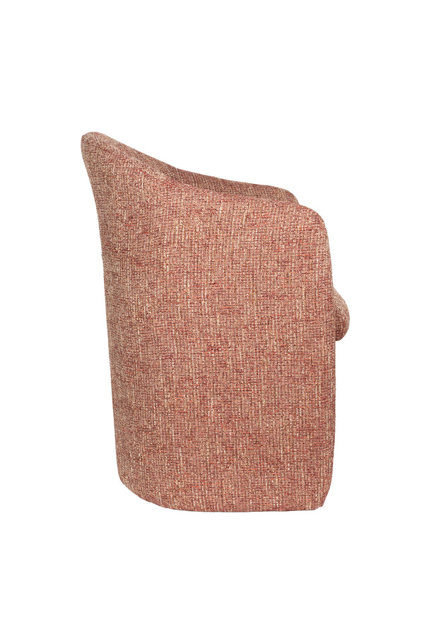 Contour eetkamerstoel armleuning terracotta rood (set of 2)