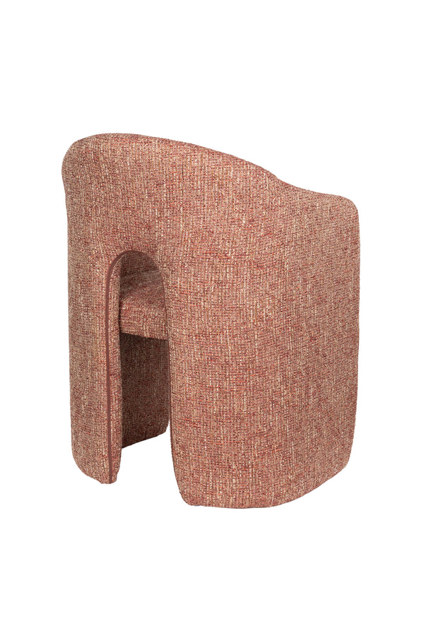 Contour eetkamerstoel armleuning terracotta rood (set of 2)