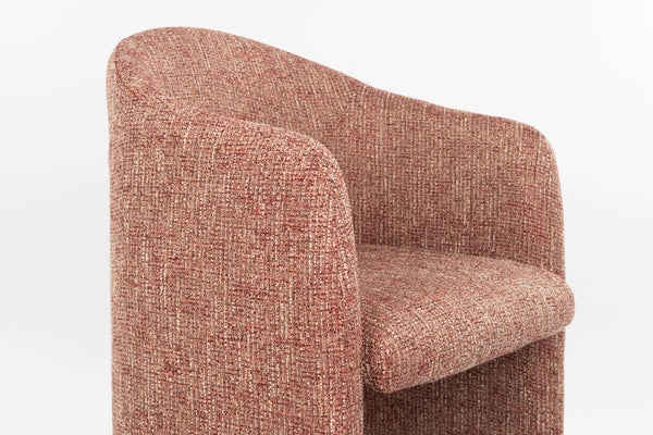 Contour eetkamerstoel armleuning terracotta rood (set of 2)