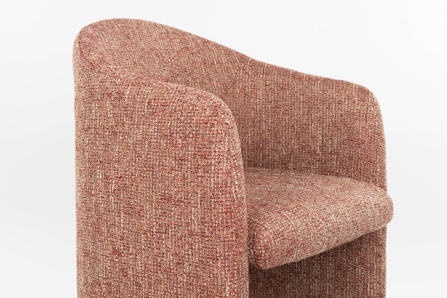Contour eetkamerstoel armleuning terracotta rood (set of 2)