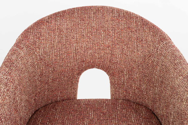 Contour eetkamerstoel armleuning terracotta rood (set of 2)