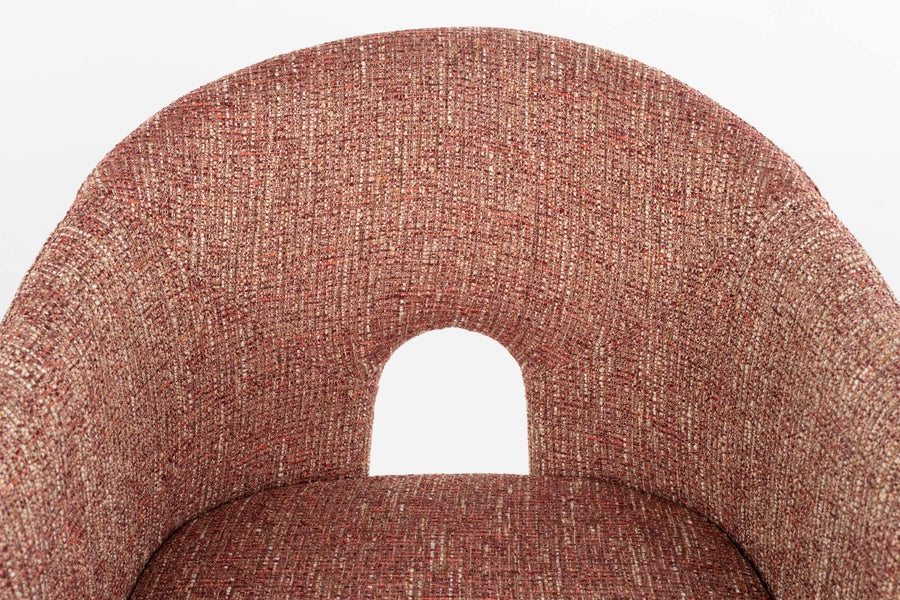 Contour eetkamerstoel armleuning terracotta rood (set of 2)