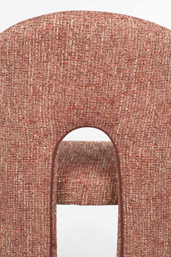 Contour eetkamerstoel armleuning terracotta rood (set of 2)