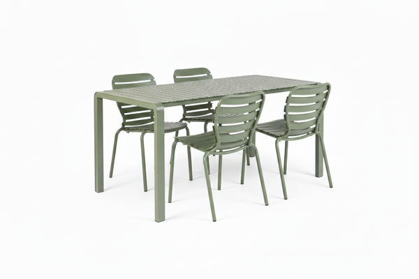 Set Tuintafel Vondel 168,5 + 4 Stoel Vondel Groen