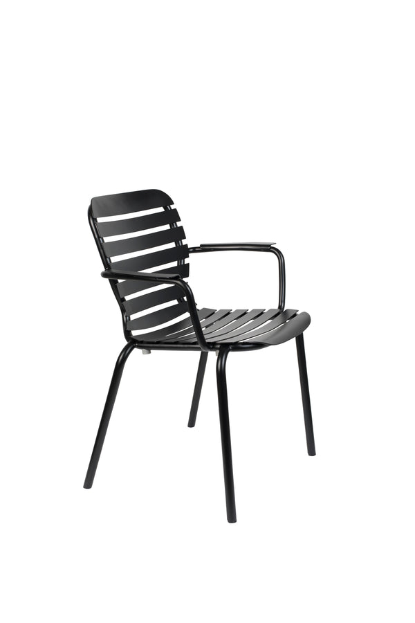 Set Tuintafel Vondel 214 + 6 Fauteuil Vondel Zwart