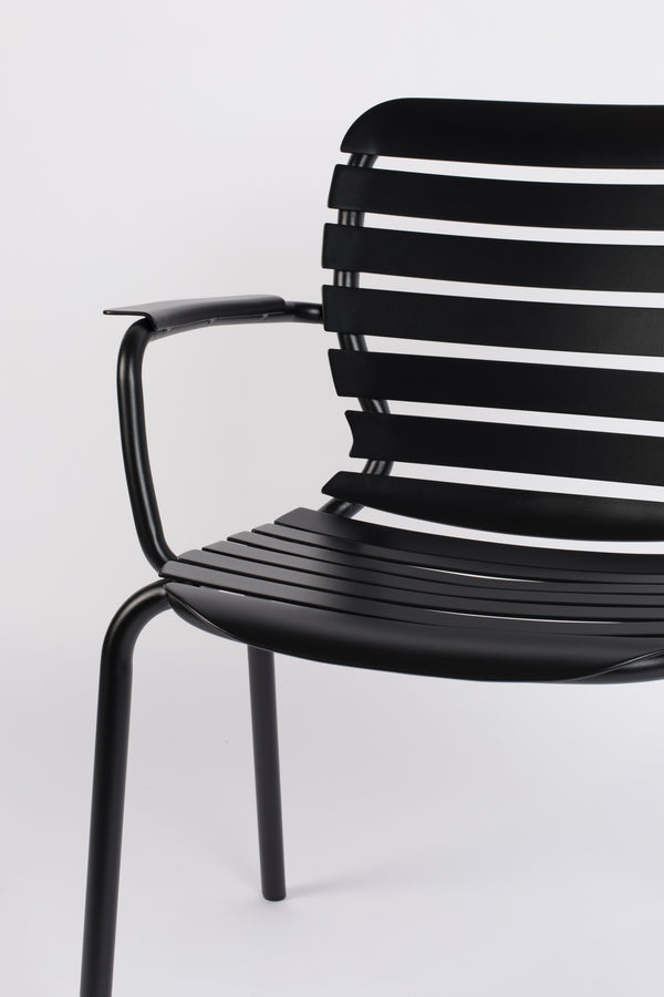 Set Tuintafel Vondel 214 + 6 Fauteuil Vondel Zwart