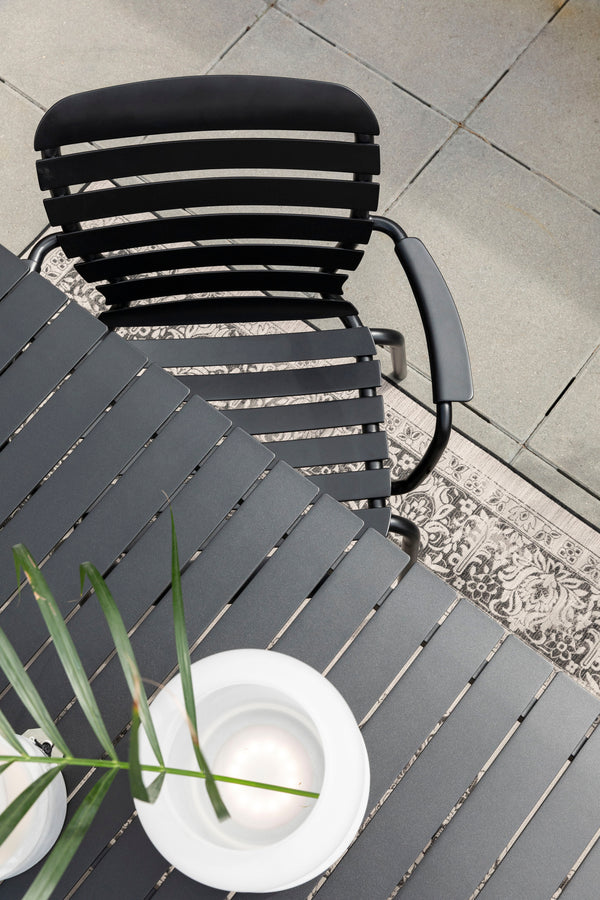 Set Tuintafel Vondel 214 + 6 Fauteuil Vondel Zwart
