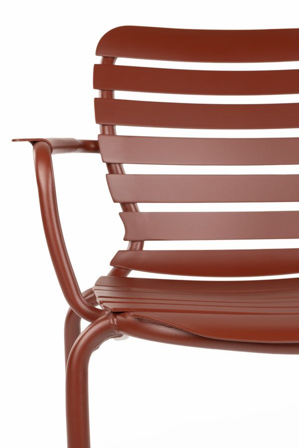 Set Tuintafel Vondel 168,5 + 4 Fauteuil Vondel Rood
