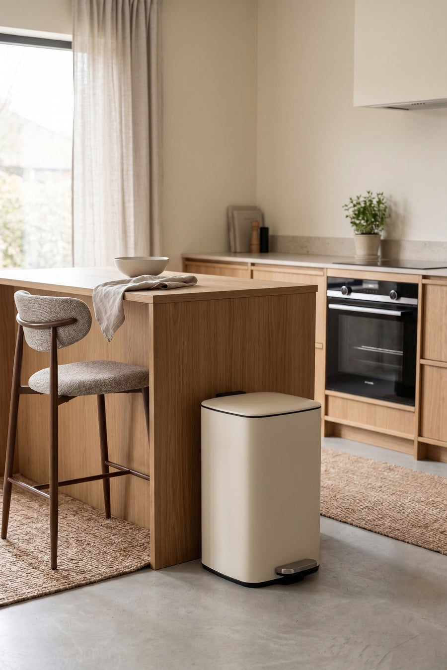 Afvalbak Mark Middel 20L Crème
