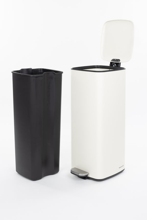 Afvalbak Mark Groot 30L Crème